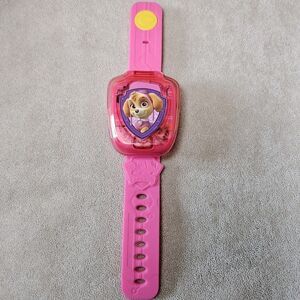 Paw Patrol Skye Pink Electronic Watch Talking VTech Spin Master WORKS b326